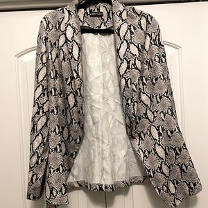Women’s snakeskin print blazer